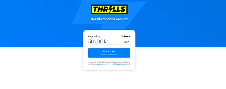 Thrills - Insättning med Trustly